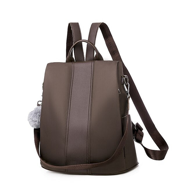 Pom with Purse Leather Convertible Women's Backpack Faux