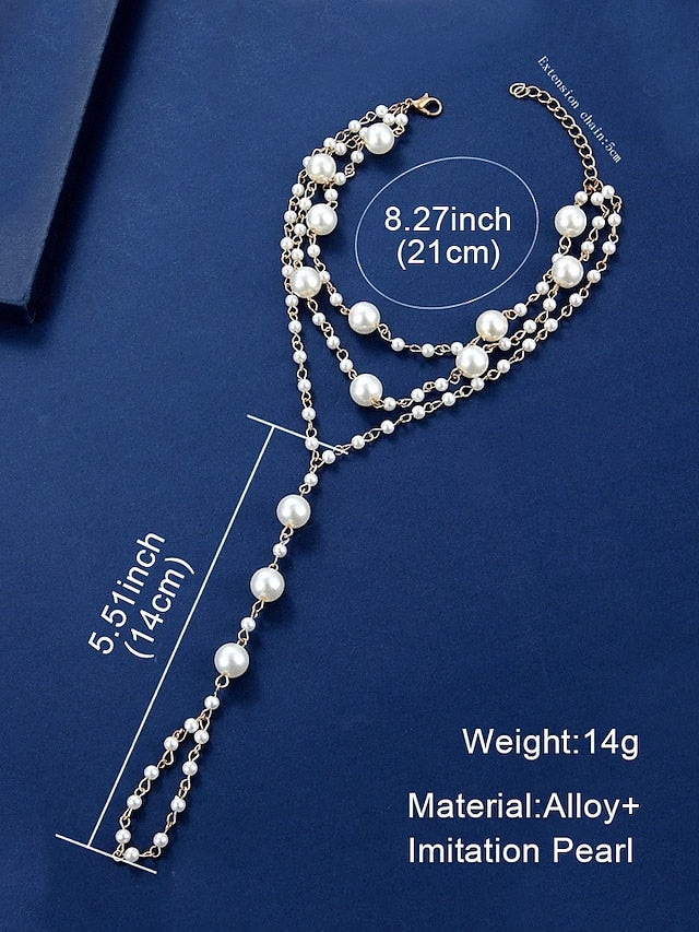Elegant Foot Women's Bracelet – Chain Ankle Pearl
