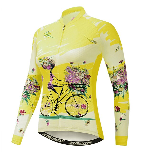 Women's Cycling Jersey Patterned Floral Botanical Flower