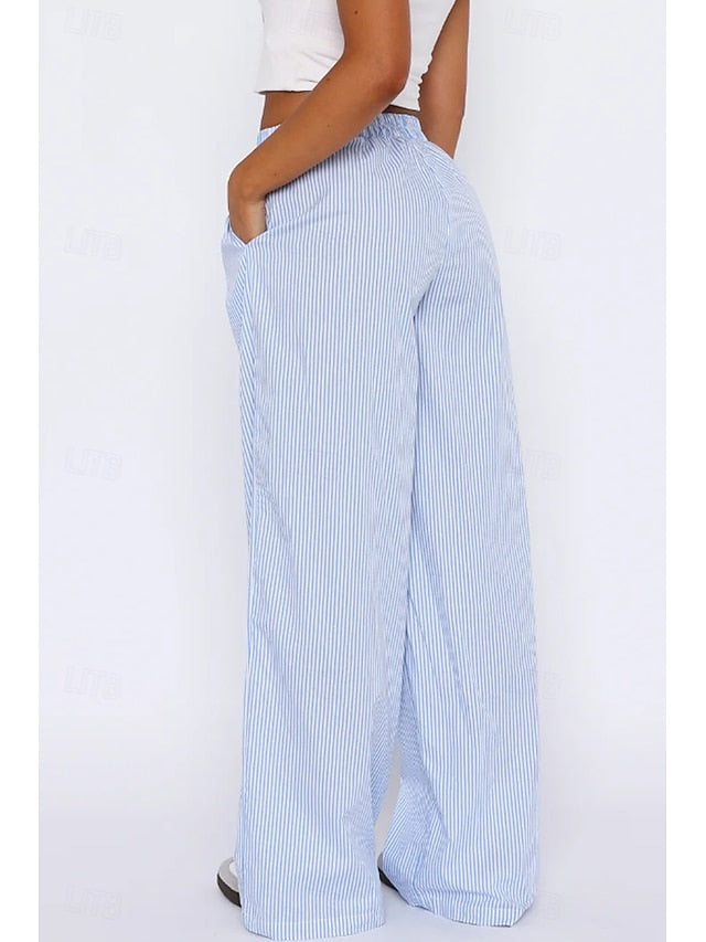 Women's Wide Leg Slacks Fashion Streetwear Full Length