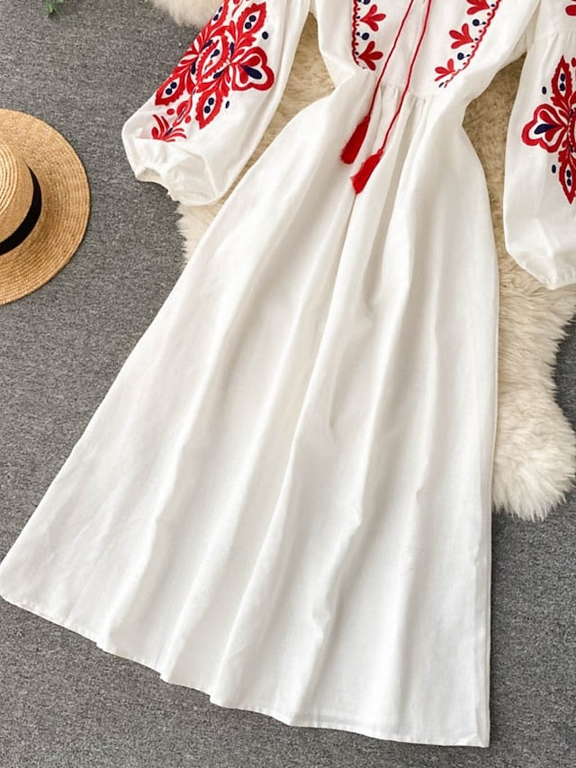 Women's Midi Dress A Line Dress Casual Outdoor Going out