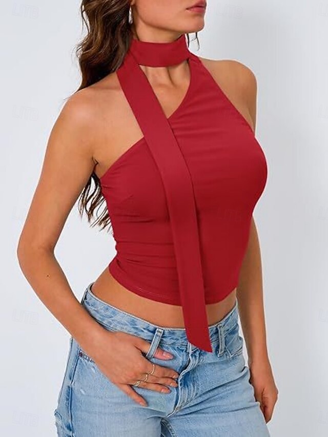 Women's Tank Top Sleeveless Shirt Tee Top Solid Color