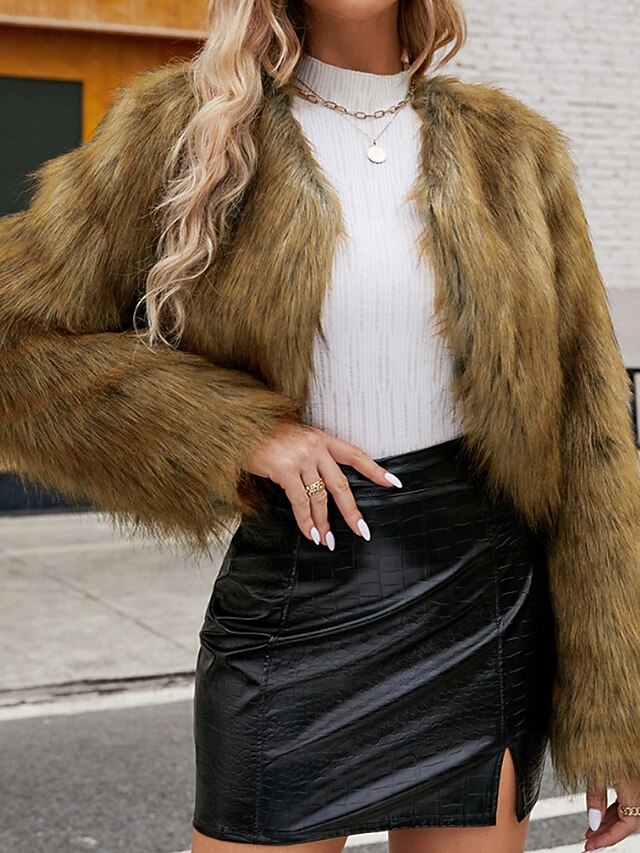Faux Coat Warm Furs Comfortable Winter Fur Women's