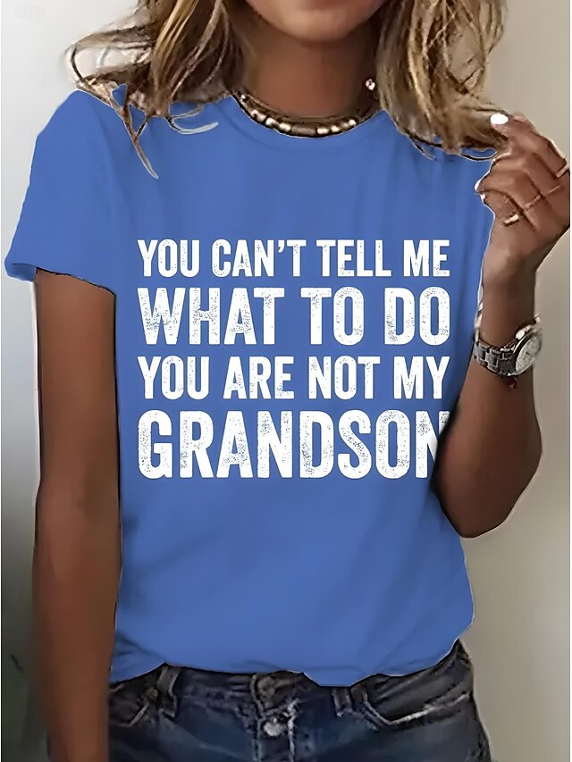 Women's T Shirt Print Graphic Letter Vintage Stylish