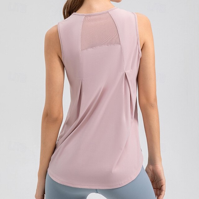 Women's Solid Colored Tank Top Workout Tops Elastic