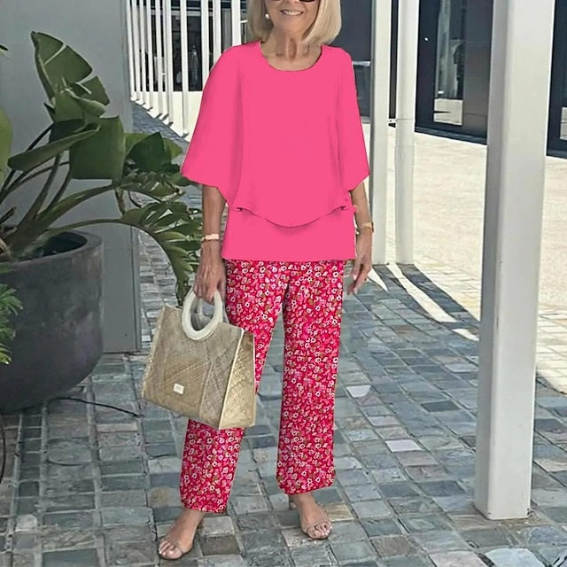 Women's 2 Pieces Fashion Streetwear Daily Pants Sets Half