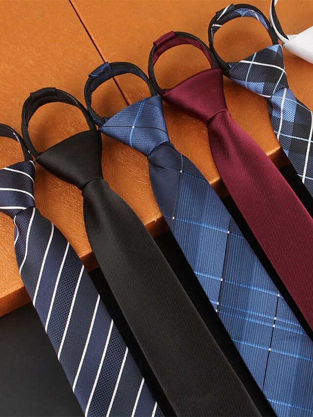 Pre-Tied Stripes Classic Zip - Men's Ties and Narrow
