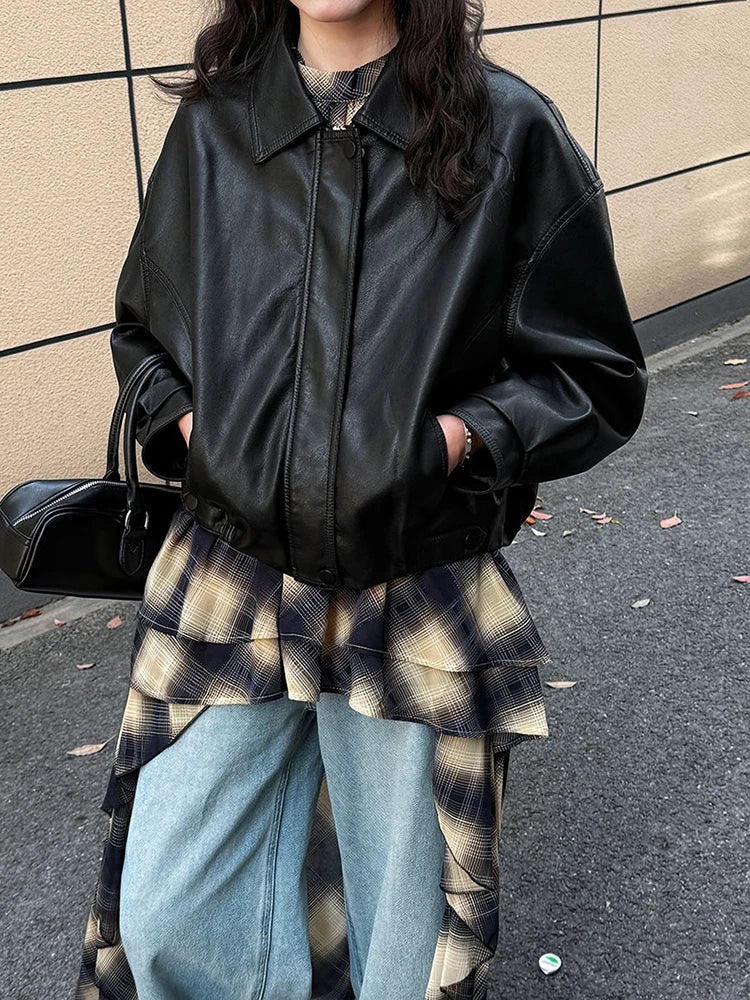 Khaki Top Plaid Asymmetric Halter Sleeveless Neck Uniaue High-Low