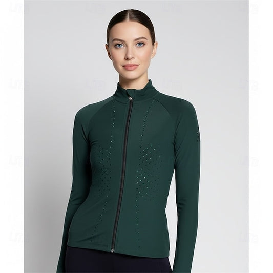 Figure Skating Fleece Jacket Women's Ice Skating Jacket Top