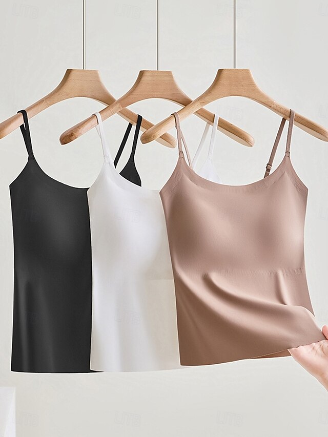 Women's Camisole Tank Top Solid Color Daily Sleeveless U