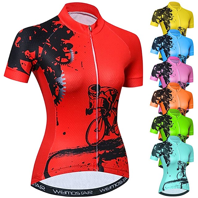 Women's Cycling Jersey Geometric Patterned Novelty Short