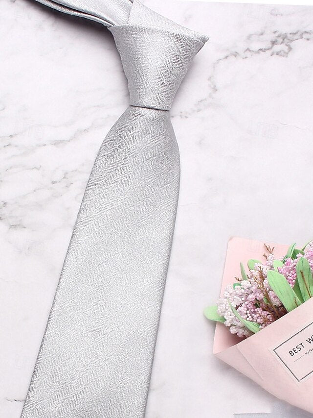 – Christmas Polyester Men's Stylish Herringbone Tie