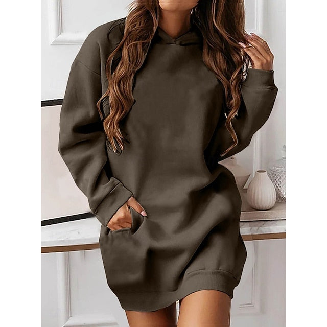 Women's Mini Dress Hoodie Dress Casual Dress Fashion Modern