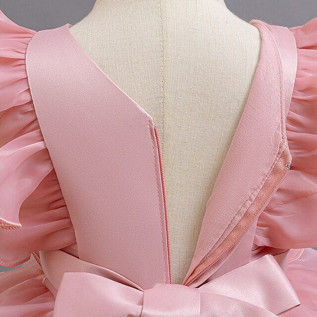 Kids Asymmetrical Girls' Floral Dress Party