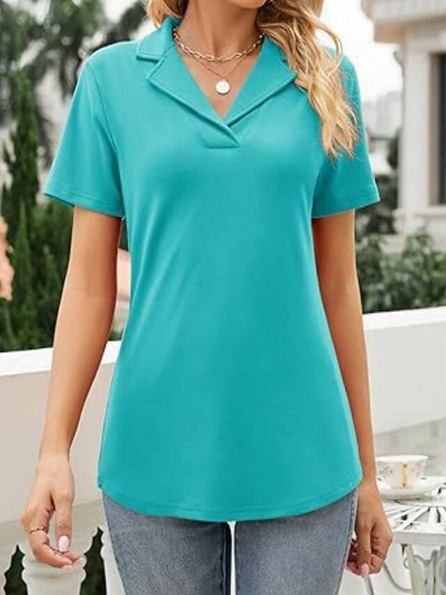 Women's Shirt Blouse Patchwork Plain Active Vintage Short