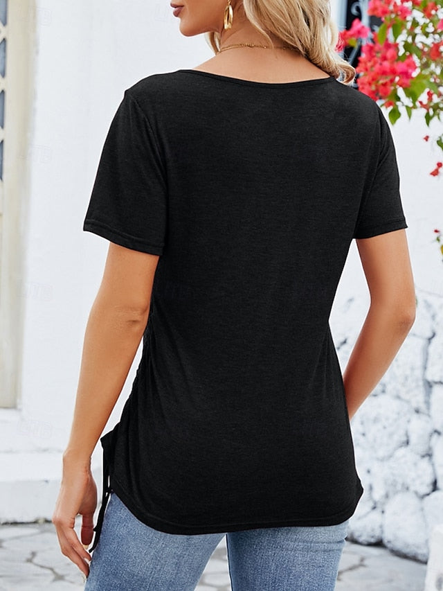 Women's Tank Top Basic Solid Color Asymmetrical Short