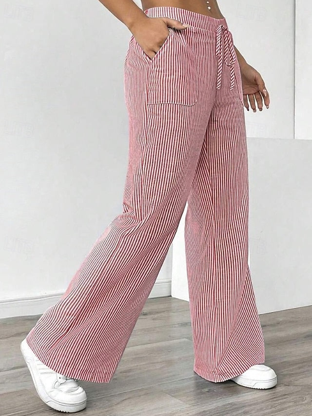 Women's Wide Leg Slacks Streetwear Casual Full Length