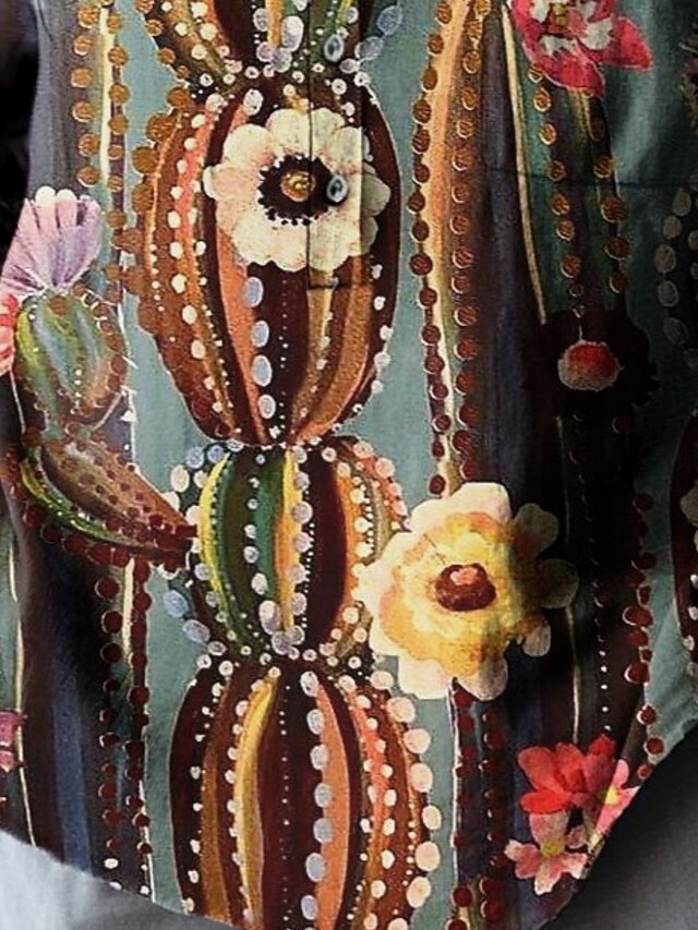Women's Blouse Print Floral Vacation Vintage Daily Long