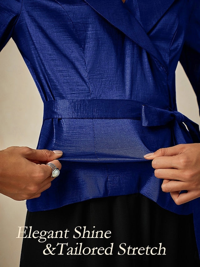 Women's Blouse Evening Tops Solid Color Plain Elegant