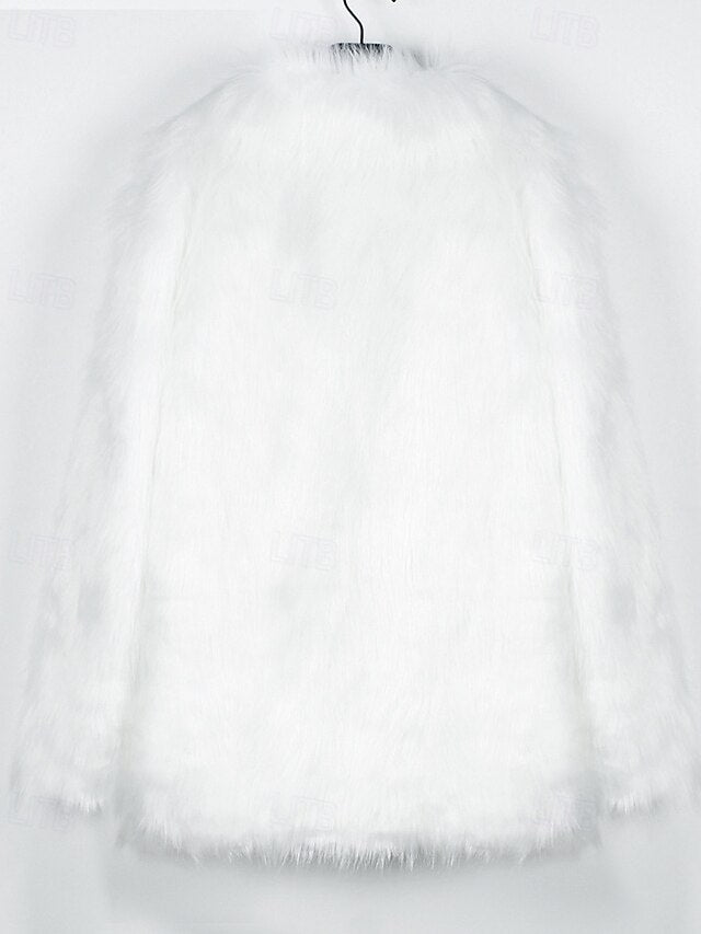 Faux Comfortable Furs Fur Women's  Warm Coat