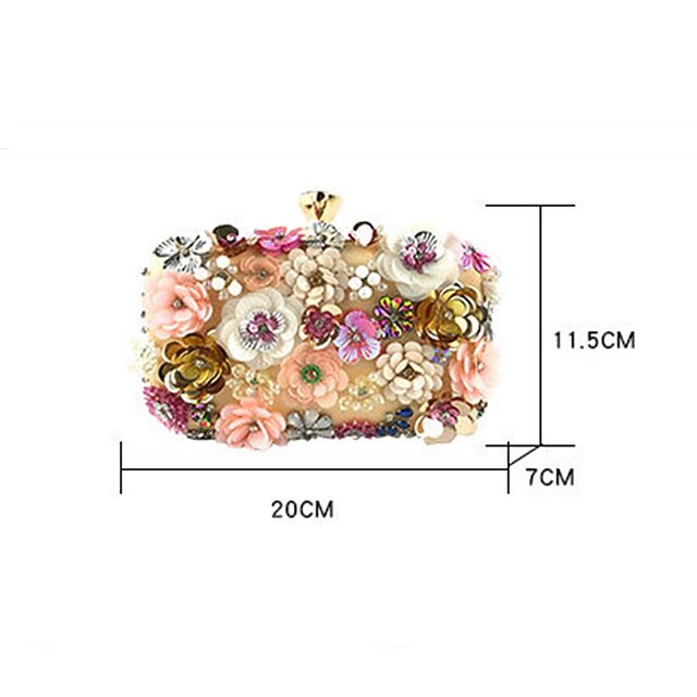 Clutch Flower Evening Women's – Floral Embellished 3D