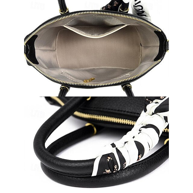 Leather Office Handbag Holiday PU Daily Bucket Bag Women's