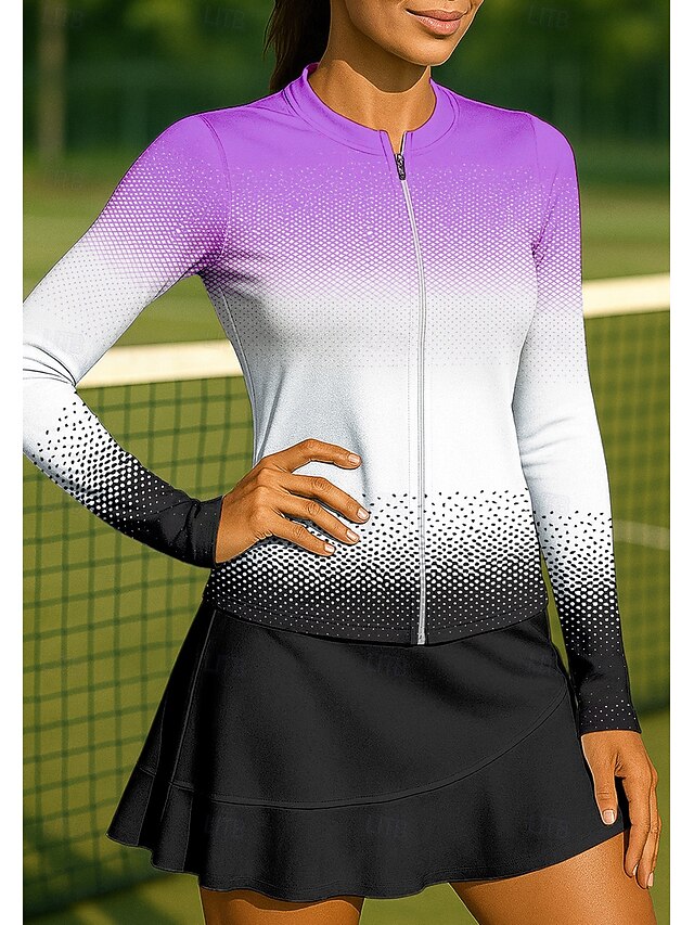 Women's Gradient Sport Shirt Tennis Shirt Tennis Top Long
