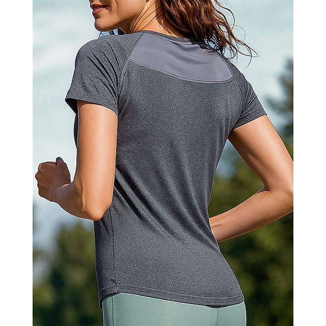 Women's Hiking Shirt Hiking top Short Sleeve Crew Neck Top