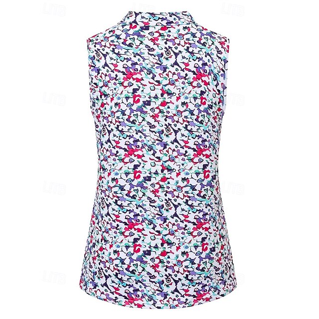 Women's Graphic Floral Botanical Sport Shirt Golf Polo