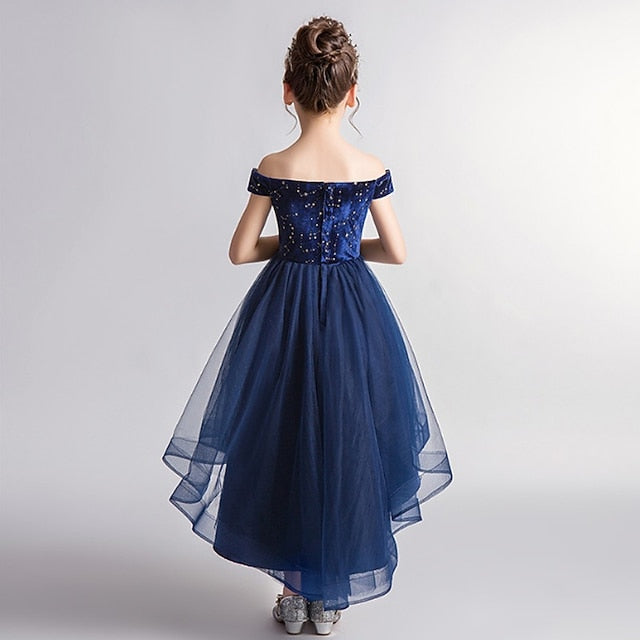 Girls' Performance Party Color Kids Sleeveless Dress Solid