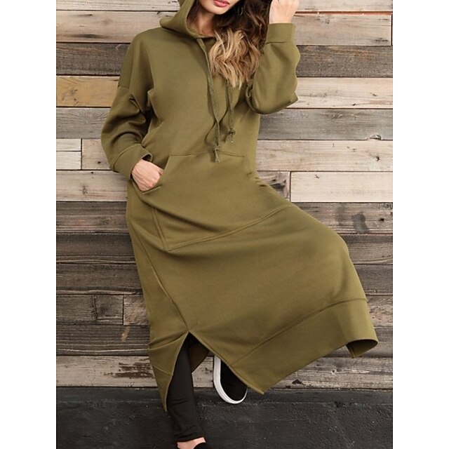 Women's Midi Dress Hoodie Dress Casual Dress Fashion Modern