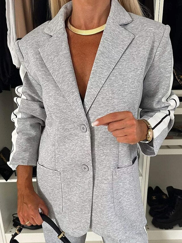Women's Blazer Suits Long Sleeve Solid Color Fashion Formal