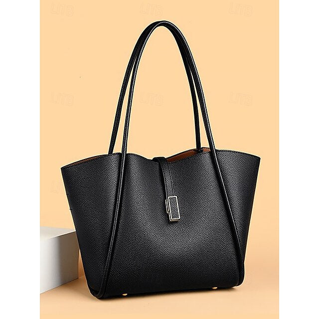 Leather Faux Bag Women's Green Tote