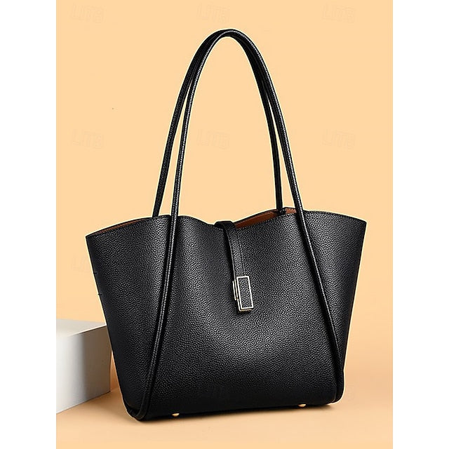 Leather Green Bag Tote Faux Women's