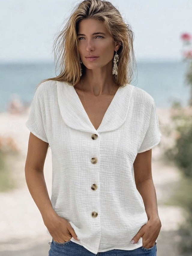 Women's Summer Shirt Casual Shirt Button Up Shirt Blouse