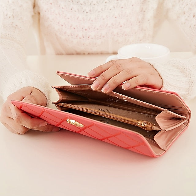 Gold Crown - Wallet Pink Emblem Women's with Quilted