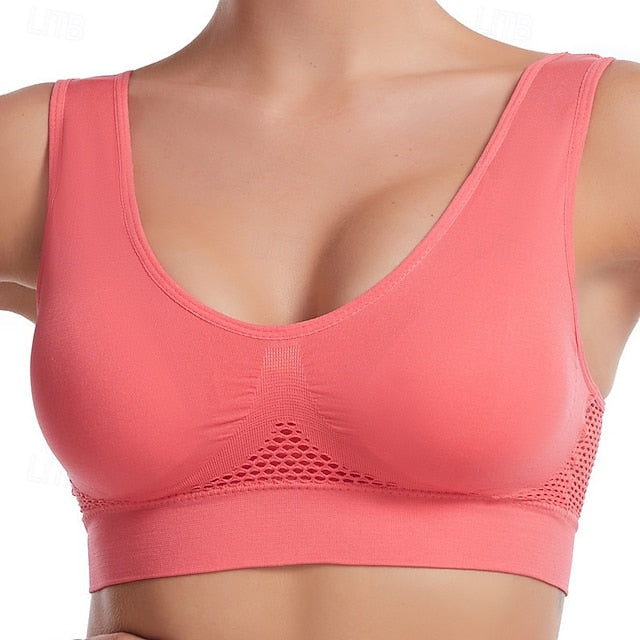 Women's Light Support Sports Bra Running Bra Open Back Bra