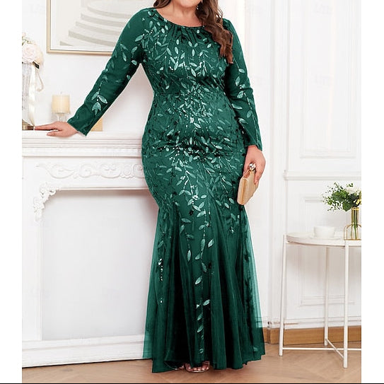 Trumpet Floor Evening Gown Mermaid Formal Sparkle Dress /