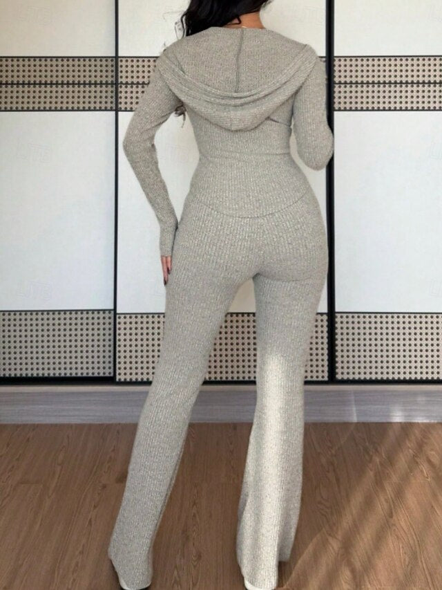 Women's Two Piece Sets Pants Sets Bolero Top Long Sleeve