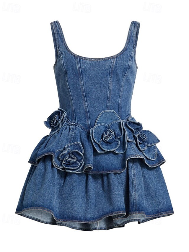 Women's Mini Dress Denim Dress Party Dress Cocktail Dress