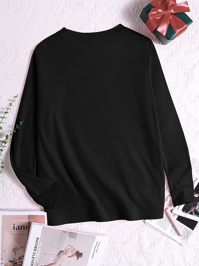 Women's T Shirt Print Heart Graphic Vintage Stylish Classic