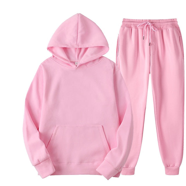 Women's Hoodie Tracksuit Pants Sets Sweatpants Joggers Long