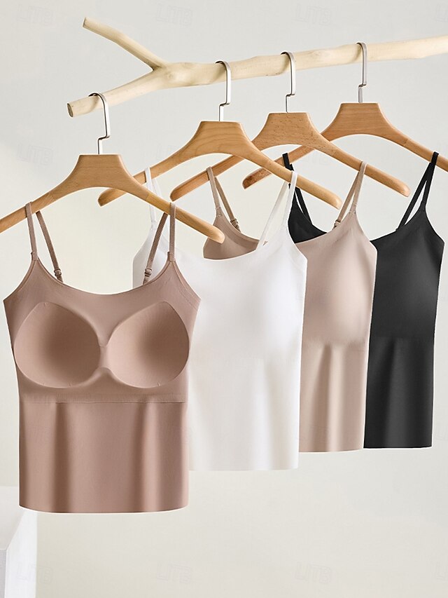 Women's Camisole Tank Top Solid Color Daily Sleeveless U