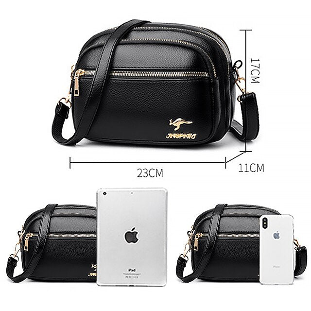 Crossbody Dome PU Bag Leather Shoulder Women's