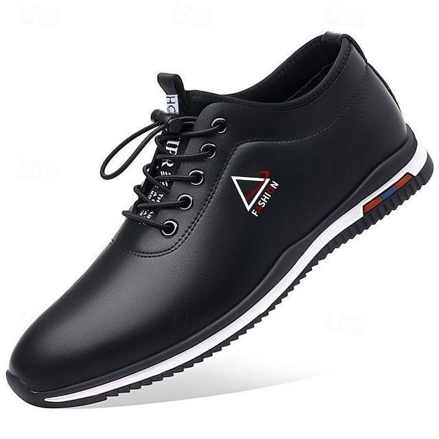 Sneakers White Lace-Up Men's Sports – and Black Trendy