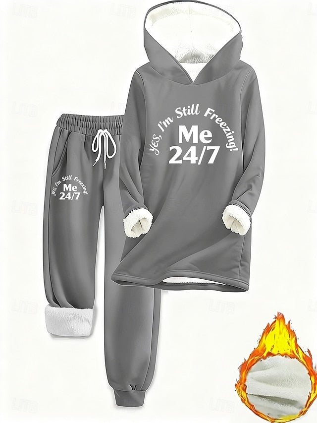 Women's Two Piece Sets Tracksuit Pants Sets Long Sleeve