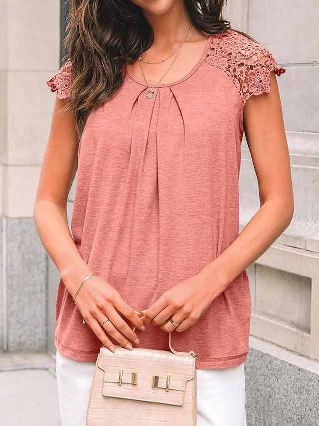 Women's T Shirt Solid Color Plain Fashion Stylish Classic