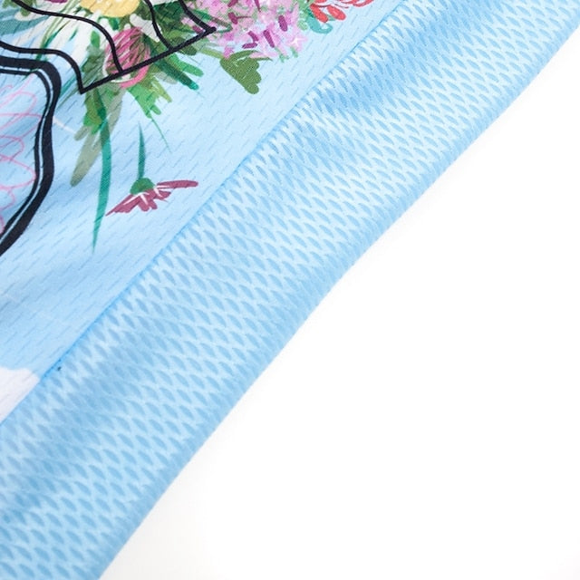 Women's Cycling Jersey Patterned Floral Botanical Flower