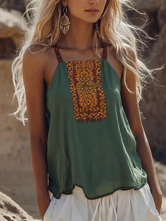 Women's Camisole Tank Top Floral Paisley Bohemia Hawaiian