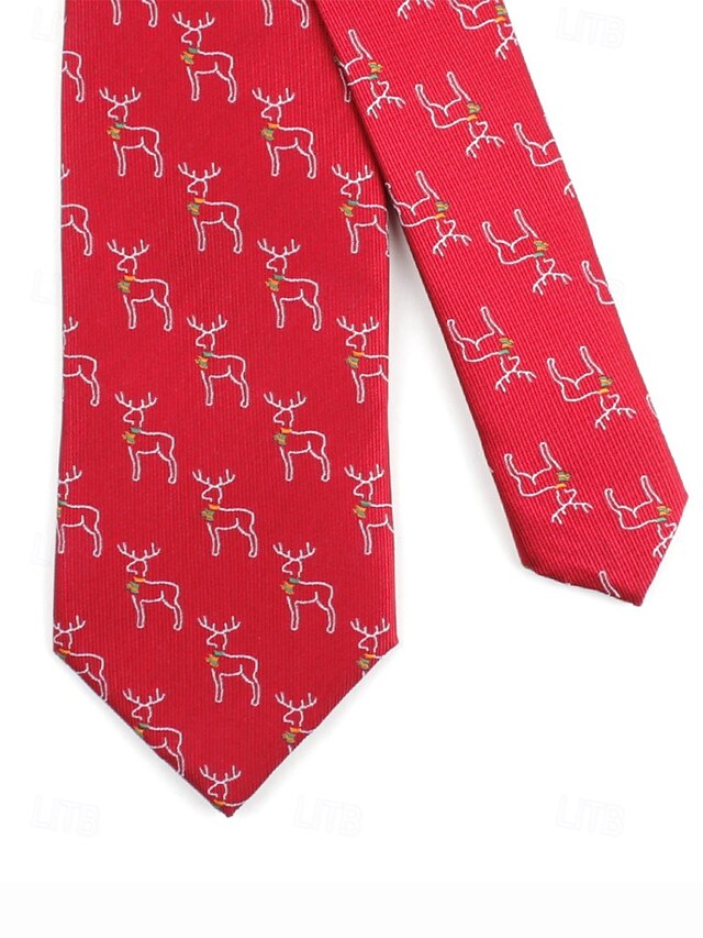 Necktie Christmas Santa Men's with